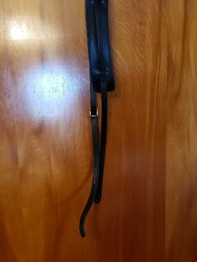 Fender F25 Black Leather Guitar Srap with Metal Buckle Made In CANADA